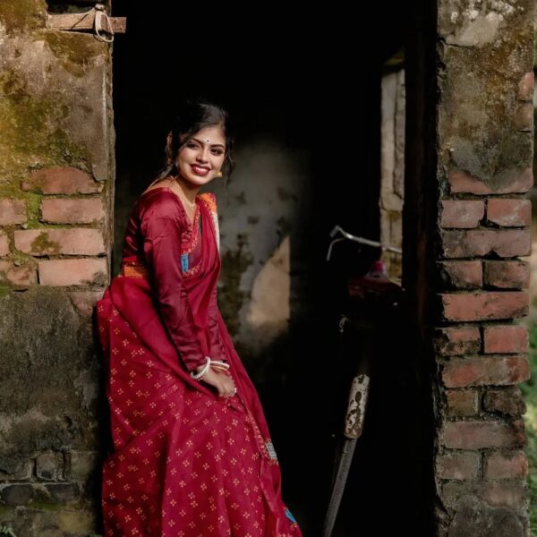 সুতি প্যাচওয়ার্কের শাড়ি