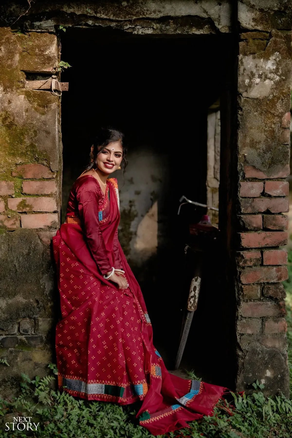 সুতি প্যাচওয়ার্কের শাড়ি